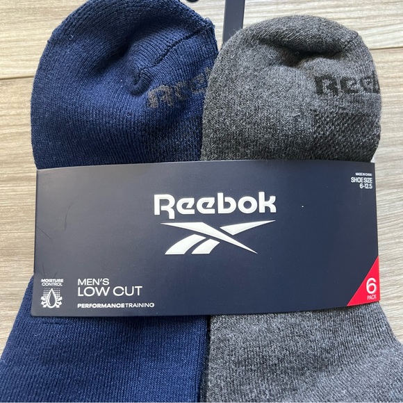 6 Pair Reebok Men Sport-style Low Cut Socks Multicolor Large Sock 10-13 - Picture 2 of 5